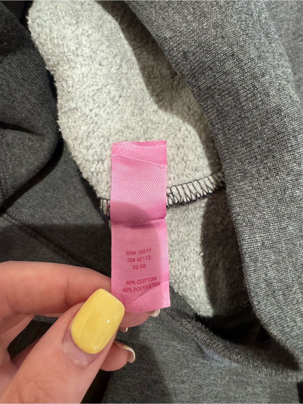 Victoria's Secret PINK Dark Gray Zip-Up Hoodie - Picture 4 of 9